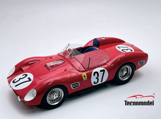 【予約】12月以降発売予定FERRARI ディーノ 196S 1984cc V6 スパイダー 37号車 セブリング12時間 1961 ウィリアム・ヘルバーン スキップ・ハドソン ジョン・フルプ レッド/ TECNOMODEL 1/18 ミニカー