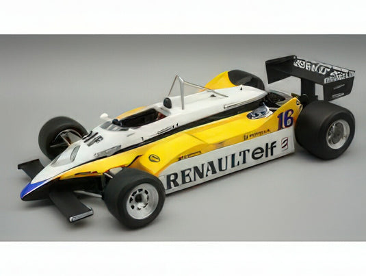 【予約】2025年発売予定RENAULT -  F1  RE30B V6 TURBO TEAM RENAULT ELF N 16 WINNER ITALY GP 1982 RENE ARNOUX - WHITE YELLOW BLACK/Tecno 1/18ミニカー