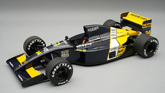 【予約】MINARDI F1 M191 フォード #24 スパ・フランコルシャンGP 1991 ジャンニ・モルビデリ ブラック/イエロー/ホワイト / Tecno 1/18 ミニカー