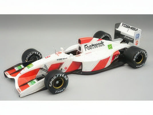 【予約】2026年発売予定FOOTWORK F1 FA13 無限ホンダ No.9 1992 スペインGP レインタイヤ M.アルボレート ホワイト レッド/ Tecno 1/18 ミニカー