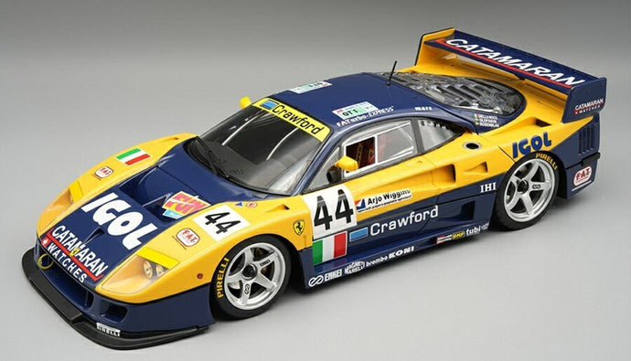 【予約】2026年発売予定FERRARI F40 LM N44 ルマン24時間 1996 ルチアーノデラノーチェ アンデルスオロフソン カールローゼンブラッド イエローブルー/ Tecno 1/18 ミニカー