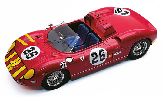 【予約】2026年発売予定Ferrariフェラーリ 330P スパイダー N 26 セブリング12時間 1965 レッドイエロー / TECNOMODEL 1/18 ミニカー