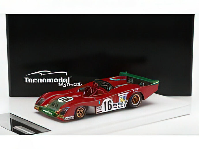 FERRARI  312PB 3.0L TEAM SEFAC SPA FERRARI N 16 2nd 24h LE MANS 1973 ARTURO MERZARIO  CARLOS PACE  RED GREEN/Tecno 1/43ミニカー