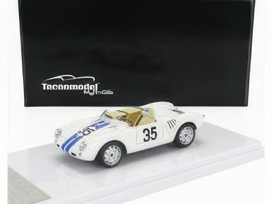 PORSCHE 550A チーム ED HUGUS N 35 24h ル・マン 1957 E.ヒューガス C.G.デ・ボーフォール ホワイト ブルー/ Tecno 1/43 80台限定ミニカー