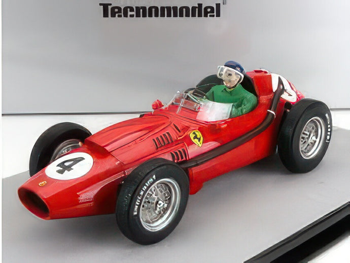 FERRARI F1 DINO 246 N 4 WINNER FRENCH GP MIKE HAWTHORN (with pilot figure) 1958 WORLD CHAMPION RED/TECNOMODEL 1/18ミニカー