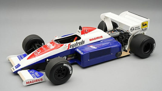 TOLEMAN F1 TG184 ハートターボ #19 イギリスGP 3位 1984 アイルトン・セナ ブルー/ホワイト/レッド / Tecno 1/18 ミニカー