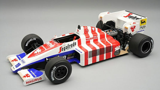 【予約】TOLEMAN F1 TG184 ハートターボ #19 ポルトガルGP 3位 1984 アイルトン・セナ ホワイト/レッド/ブルー / Tecno 1/18 ミニカー