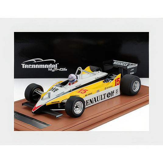 ルノー F1 RE30B V6ターボ #15 ブラジルGP 1982 アラン・プロスト ホワイト イエロー ブラック / Tecno 1/18 ミニカー