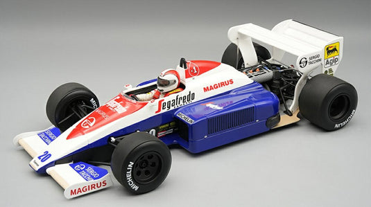 【予約】2026年発売予定TOLEMAN F1 TG184 HART TURBO N20 アメリカGP 1984 ジョニーセコット ブルーホワイトレッド/ Tecno 1/18 ミニカー