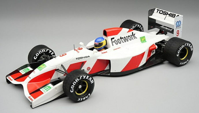 【予約】2026年発売予定FOOTWORK F1 FA13 MUGEN HONDA N 9 スペインGP レインタイヤ (フィギュア付) 1992 M.アルボレート ホワイト レッド/ Tecno 1/18 ミニカー