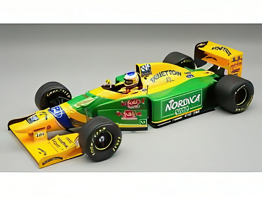 【予約】2026年発売予定BENETTON F1 B193 テストカー No.0 1993 M.アルボレート (フィギュア付) イエロー グリーン ブルー/ Tecno 1/18 ミニカー