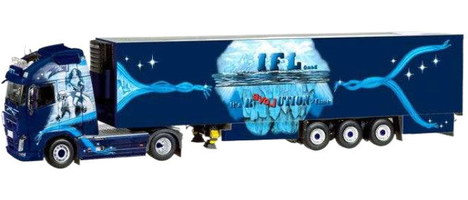 IFL Koeln Volvo FH Gl. XL 冷蔵トレーラー (Herpa-Edition) トレーラー / Tekno 1/50 建設機械模型 工事車両