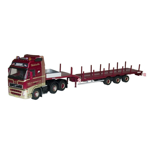 ボルボ Volvo FH12 グローブトロッター XL 6x2 トラクター セミ低床トレーラー ナドート NADORT / TEKNO 1/50 ミニカー トラック模型