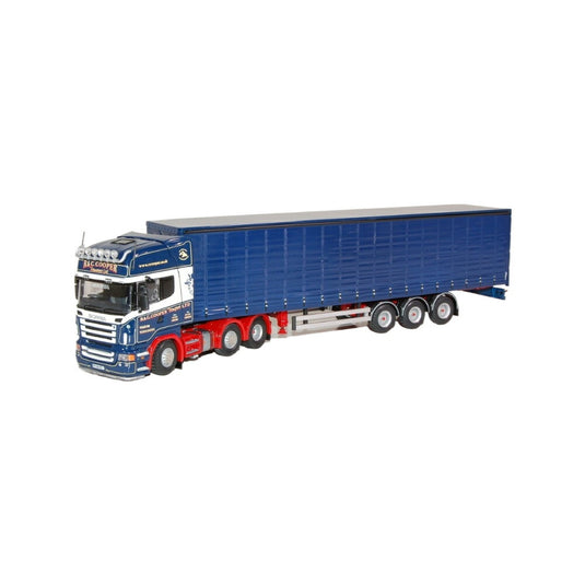Tekno R&C Cooper Scania R トップライン 6x2 カーテンサイドセミトレーラー 60376 トラック1/50 建設機械模型 工事車両