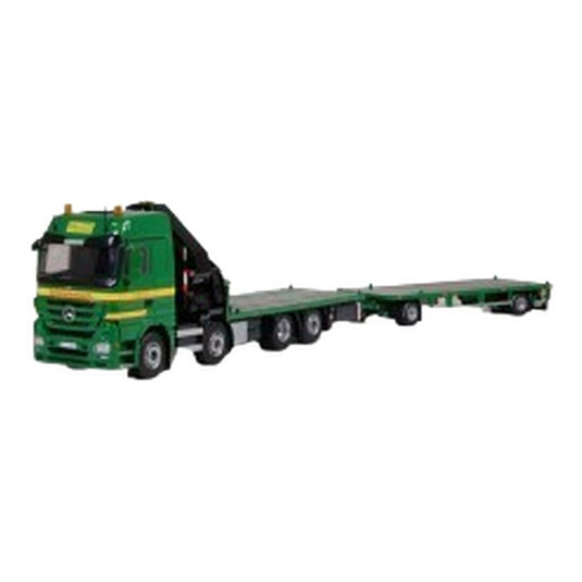 メルセデス・ベンツ Mercedes-Benz アクトロス Actros LH メガスペース シュマレンバッハ 低床トレーラー / TEKNO 1/50 ミニカー トラック模型