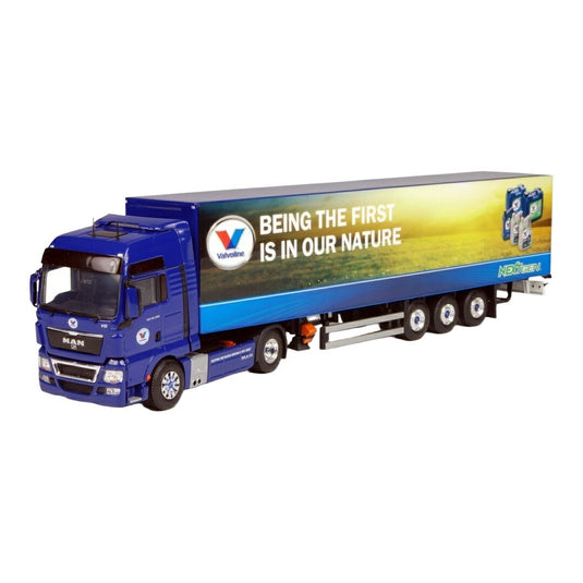 MAN TGX XXL ボックストレーラー VALVOLINE仕様 / TEKNO 1/50 ミニカー トラック模型