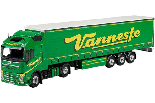 Vanneste Volvo FH04 Globetrotter カーテンサイドセミトレーラー付き トレーラー / Tekno 1/50 建設機械模型 工事車両
