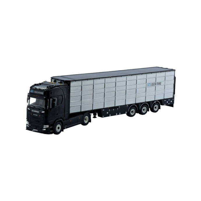 Tekno Sucatrans Scania Rシリーズ ストックトレーラー付き（レジン） 73374 トラック1/50 建設機械模型 工事車両