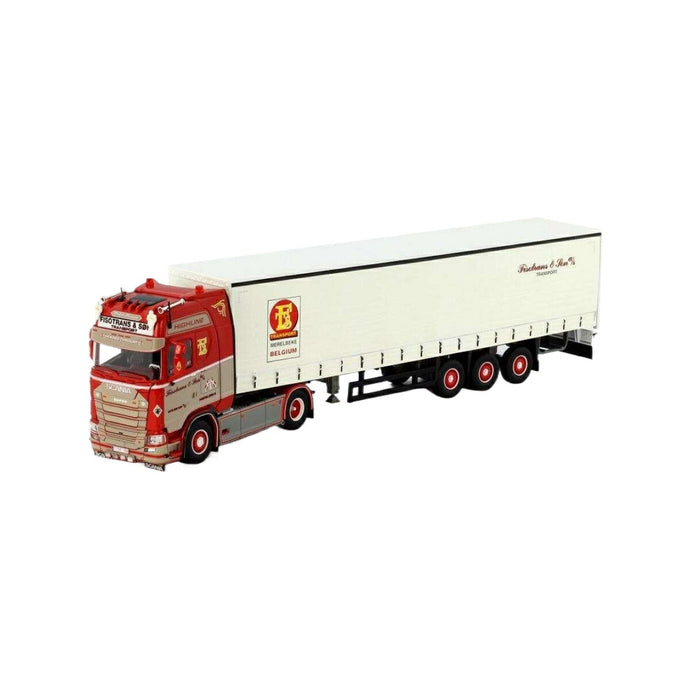 Tekno Fisotrans Scania NGS カーテンサイドトレーラー 74618 トラック1/50 建設機械模型 工事車両