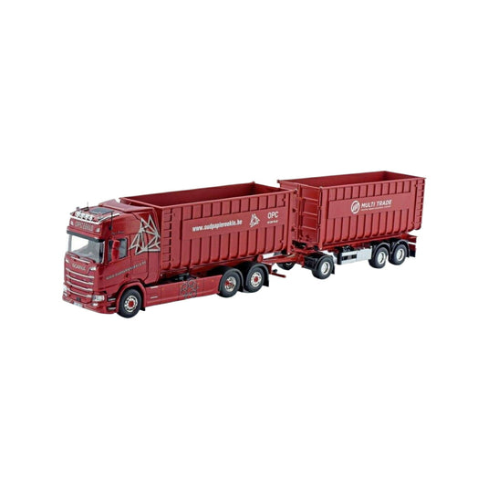 Tekno OPC Eeklo Scania NG Rシリーズ ハイライン フックアームコンテナトレーラー 75518 コンテナ1/50 建設機械模型 工事車両