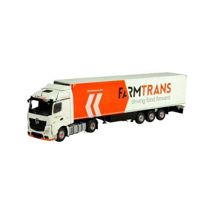 Tekno Farm Trans Mercedes Benz Actros Streamspace ミラーカム Zamac 冷蔵トレーラー 75691 コンテナ1/50 建設機械模型 工事車両