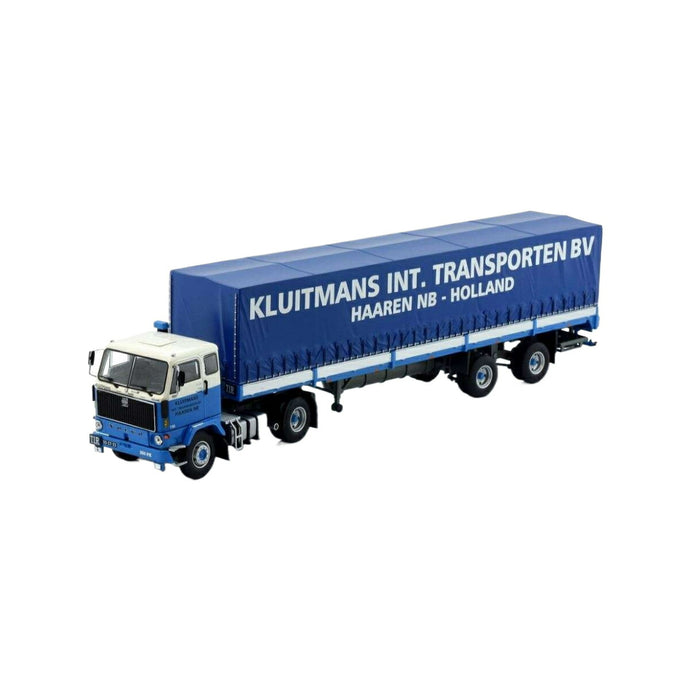 Tekno Kluitmans Volvo F89 カーテンサイドトレーラー 76313 トラック1/50 建設機械模型 工事車両