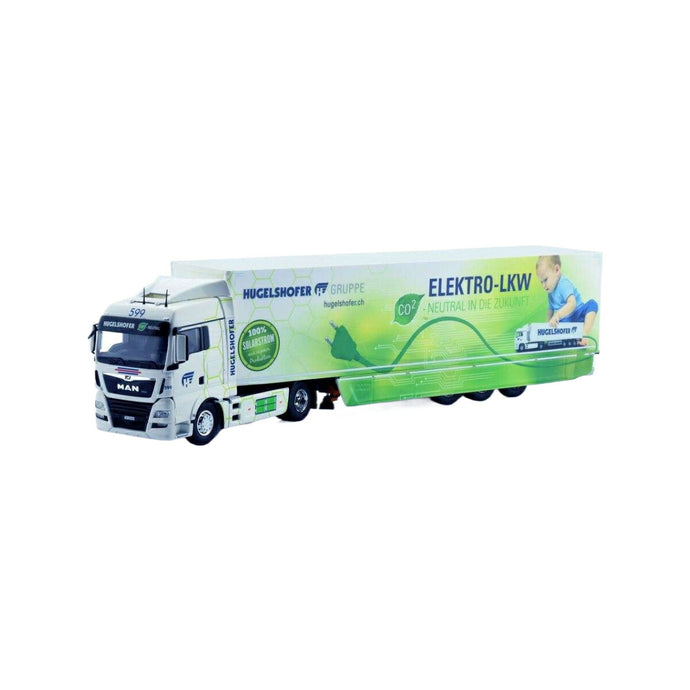 Tekno Hugelshofer MAN TGX 密閉型セミトレーラー 76583 トラック1/50 建設機械模型 工事車両