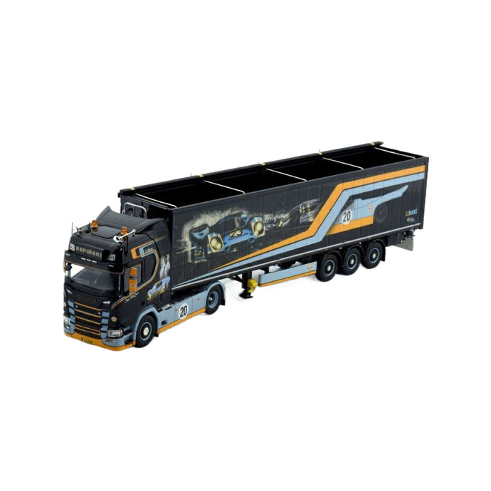 Tekno Repinski Scania 次世代Rシリーズ ハイライン ウォーキングフロアトレーラー 77050 トラック1/50 建設機械模型 工事車両