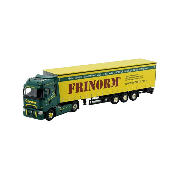 Tekno Gerster Transporte Renault T 3軸カーテンサイドトレーラー 81574 トラック1/50 建設機械模型 工事車両