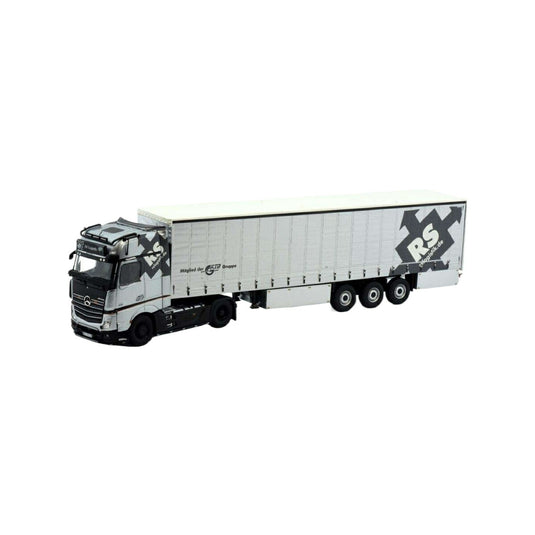 Tekno RS Logistiek Mercedes Benz Actros ミラーカム カーテンサイドトレーラー 82267 トラック1/50 建設機械模型 工事車両