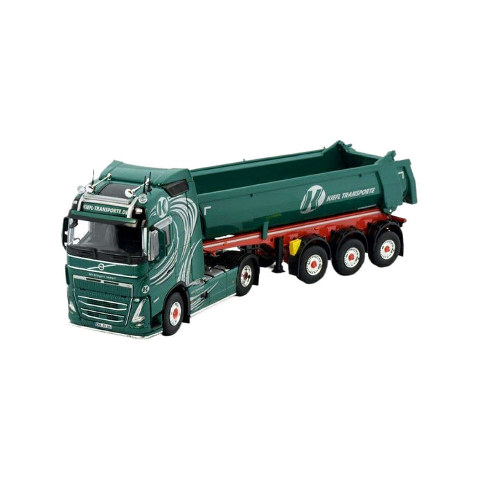 Tekno Kiefl Transporte Volvo FH05 グローブトロッター Meiller 3軸ダンプセミトレーラー 82890 トラック1/50 建設機械模型 工事車両