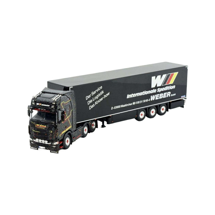 Tekno Weber Scania 次世代Sシリーズ ハイライン 6x2 Schmitz 3軸冷蔵セミトレーラー 83051 トラック1/50 建設機械模型 工事車両