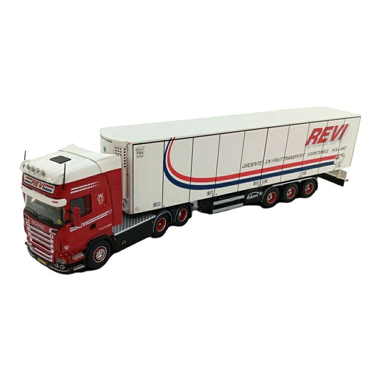 Revi スカニア Rシリーズ Topline 6x2 冷凍冷蔵セミトレーラー / Tekno 1/50 ミニカー トラック模型