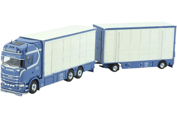 Bruhlmann Scania Next Gen S Serie Highline 家畜運搬トラックトレーラー / TEKNO 1/50 建設機械模型 工事車両