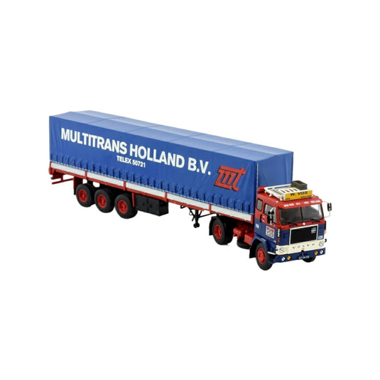 Wim Vos Multitrans Volvo F88 Curtain トラック / TEKNO 1/50 建設機械模型 工事車両