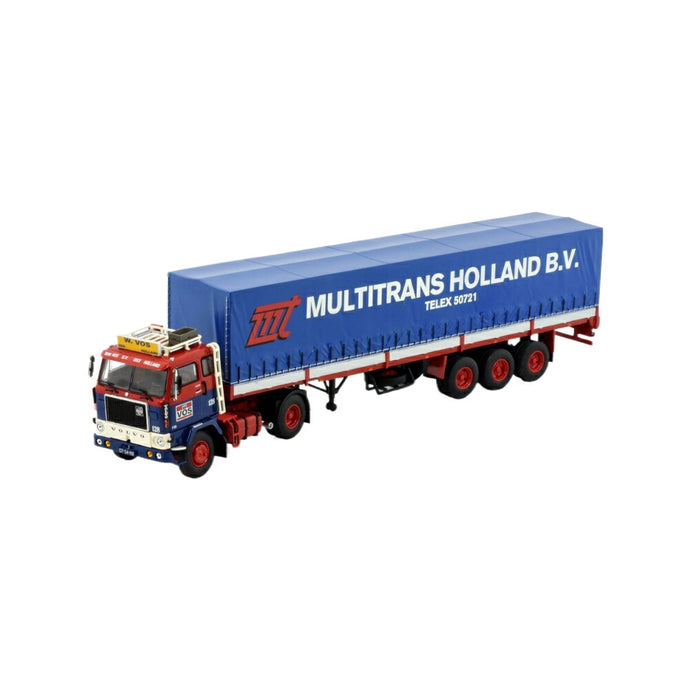 Wim Vos Multitrans Volvo F88 Curtain トラック / TEKNO 1/50 建設機械模型 工事車両