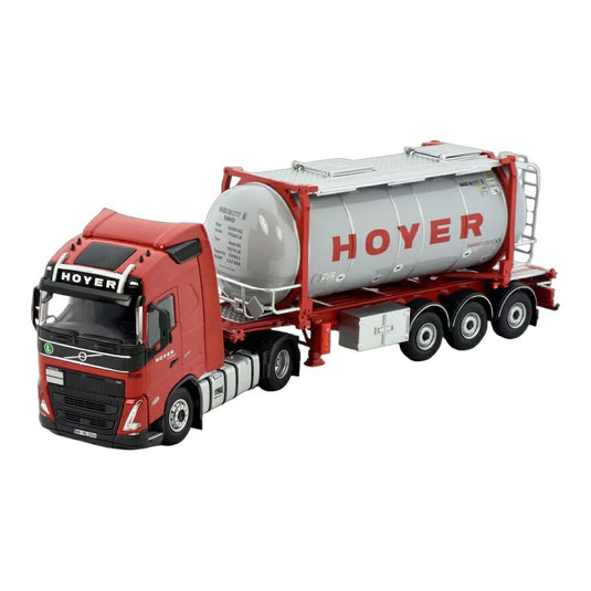 Hoyer ボルボ FH05 グローブトロッター 4x2 コンテナ トレーラー / TEKNO 1/50 トラック模型