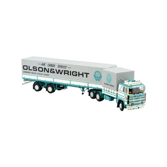 Olson & Wright Scania 141 Curtain トラック / TEKNO 1/50 建設機械模型 工事車両