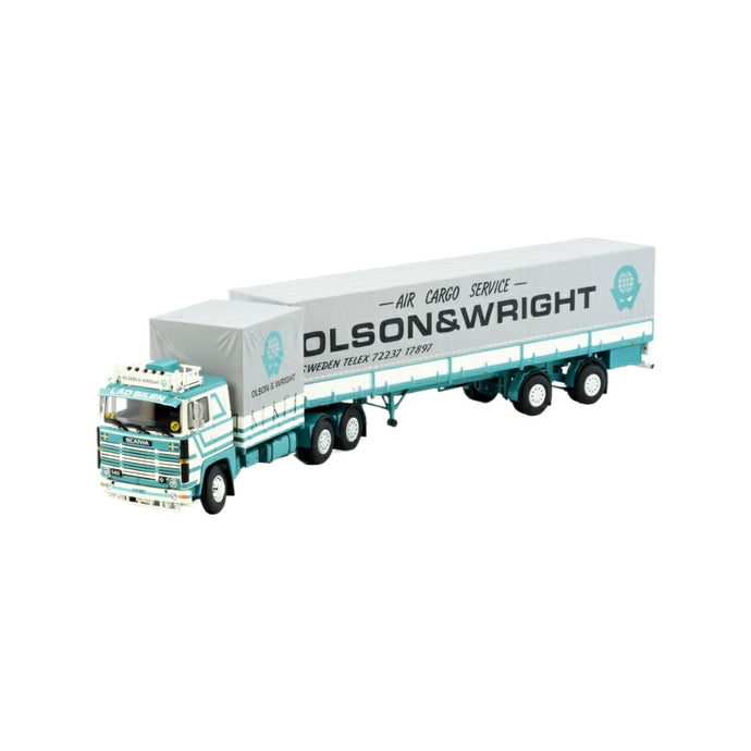 Olson & Wright Scania 141 Curtain トラック / TEKNO 1/50 建設機械模型 工事車両