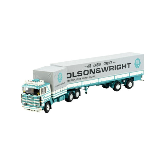 Olson & Wright Scania 141 Curtain トラック / TEKNO 1/50 建設機械模型 工事車両