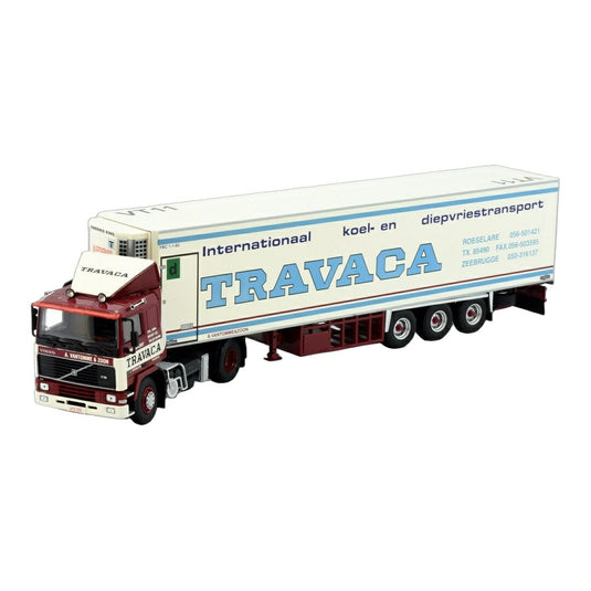 Travaca ボルボ F16 4x2 冷凍冷蔵 セミトレーラー 3軸 冷凍車 / TEKNO 1/50 トラック模型