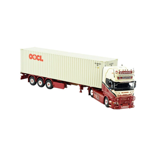 Contlift Scania R Serie Topline 4x2 40フィートコンテナセミトレーラー / TEKNO 1/50 建設機械模型 工事車両
