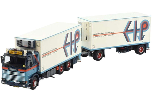 Hans Prins Scania 142-V8 冷蔵トレーラー トレーラー / Tekno 1/50 建設機械模型 工事車両