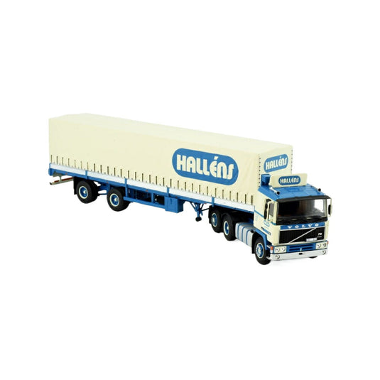 Hallens Volvo F12 6x2 Curtain Tarpaulin トラック / TEKNO 1/50 建設機械模型 工事車両