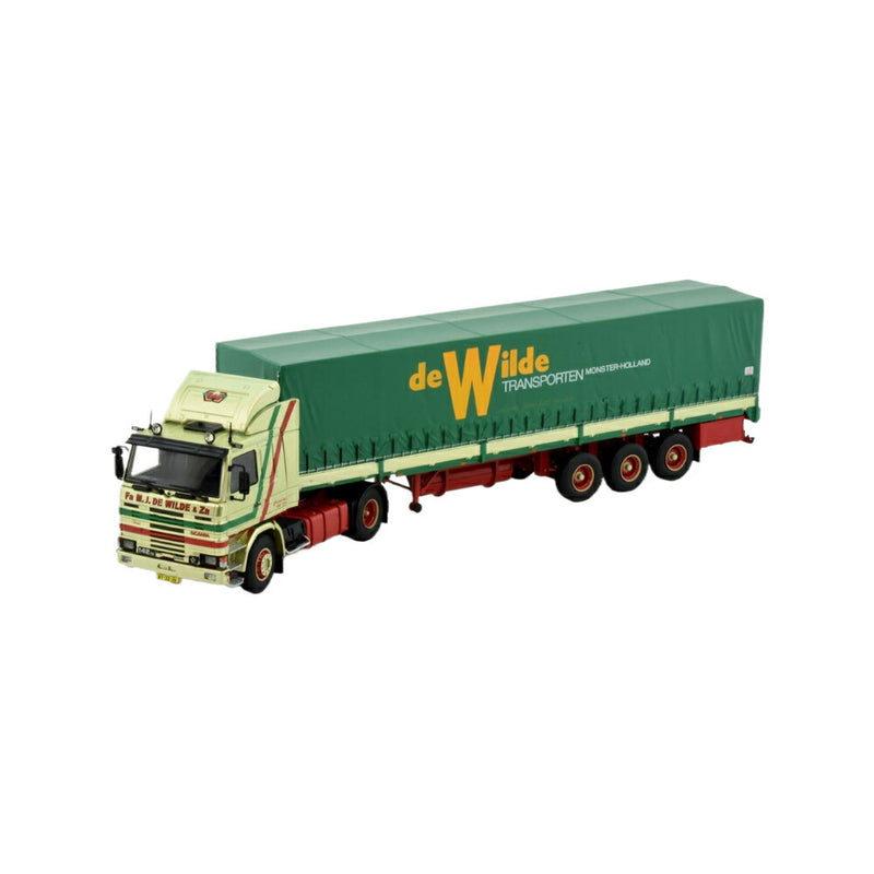 ギャラリービューアに画像をロードする, MJ De Wilde Scania 142 curtain tarpaulin トラック / TEKNO 1/50 建設機械模型 工事車両
