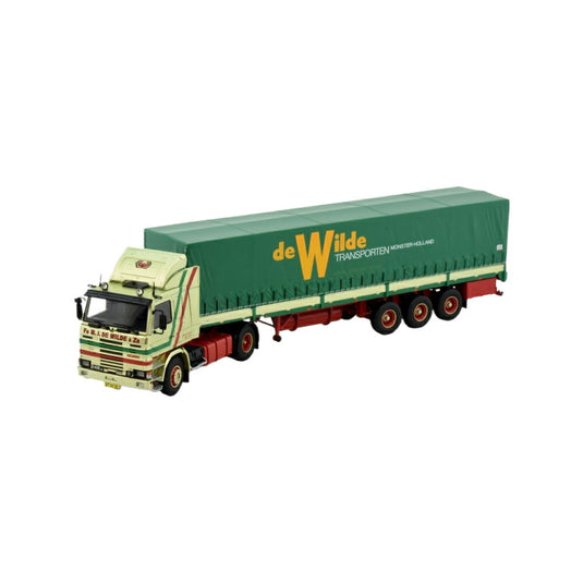 MJ De Wilde Scania 142 curtain tarpaulin トラック / TEKNO 1/50 建設機械模型 工事車両