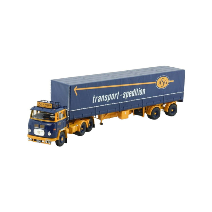 ASG Scania Vabis Curtain Tarpaulin トラック / TEKNO 1/50 建設機械模型 工事車両