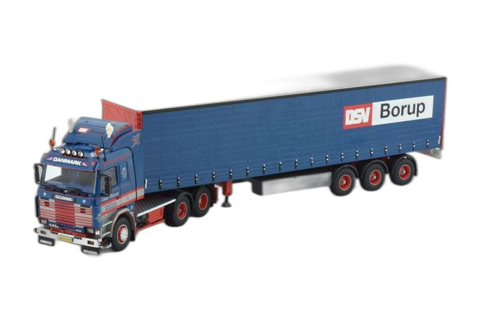 Knud Nielsen Scania 143 6x4 カーテン/ Tekno 1/50  建設機械模型 ミニカー