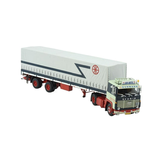 Mogens Nielsen Scania 140 4x2 Tarpaulin トラック / TEKNO 1/50 建設機械模型 工事車両