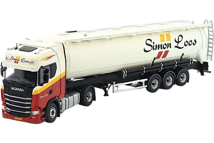 Simon Loos Scania Next Gen Sシリーズ ハイライン サイロセミトレーラー トレーラー / Tekno 1/50 建設機械模型 工事車両